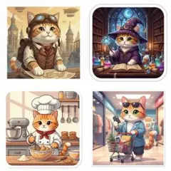 色んな猫のステッカー