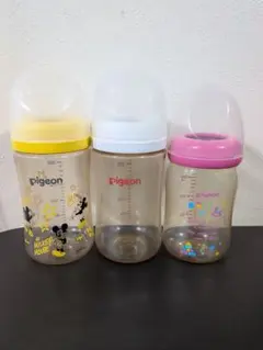 ピジョン 哺乳瓶 3本セット　ミッキー　240ml 160ml プラスチック