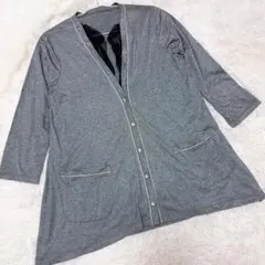 【美品❣️】K.T KIYOKO TAKASE カーディガン　グレー　ラメ　丈長め