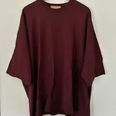 SEVEN BY SEVEN Tシャツ バーガンディ ビッグT コットン 綿のサムネイル