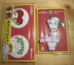 ベイマックスハッピーくじ　2点セット ラバークリップ2&缶バッジセット