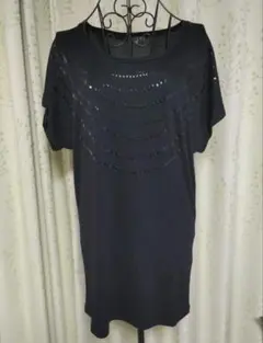 BLACKbymoussy　黒　ドルマンスリーブTシャツ　丈長めのサムネイル