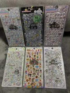 ジュエルプチドロップステッカー　うるちゅる　シマエナガ　あわわ　ワンダフル