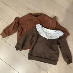 フリル付きトレーナー  90 2枚セット