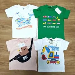 ⑩新品　９０センチ　男の子　半袖　Tシャツ　４枚セット　かっこいい　綿１００％