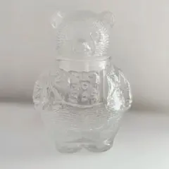 昭和レトロ　くま　ガラス瓶　キャンディーポット　小物入れ