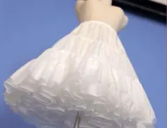 白 パニエ フリル ドレス 結婚式 ボリューム ロリータ 発表会 60cm