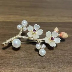 桜ブローチ　ブローチ