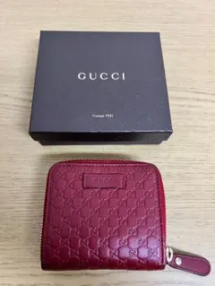 グッチ スクリプト ミニウォレット 折り財布 ボルドー GUCCI - メルカリ