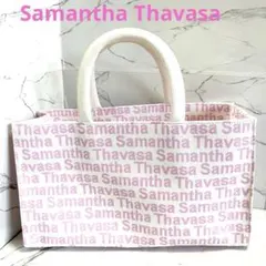 【激レア・美品】Samantha Thavasa総柄ロゴ カゴバッグ 大容量