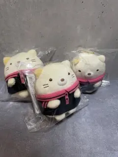 すみっコぐらし ねこ　HMV 35周年　ぶらさげぬいぐるみ 3個セット