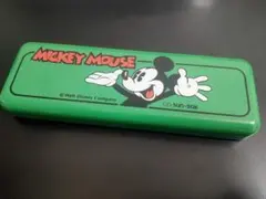 新品未使用 ミッキーマウス プラスチック ペンケース 筆箱 レトロ