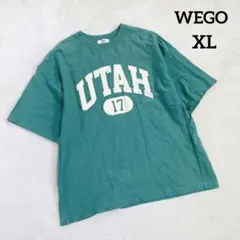 【ウィゴー】オーバーサイズ 五分袖カットソー (XL) グリーン 大きめ