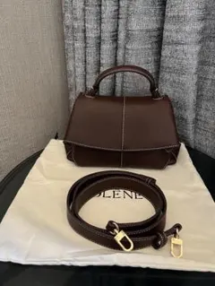 POLENE ポレーヌ Mokki Mini ロゴ レザー ショルダーバッグ