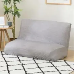 ニトリ ストレッチカバーモトル ローソファカバー グレーのサムネイル