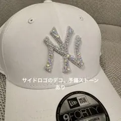 NEWERA スワロフスキー デコキャップ ユニセックス NYホワイト - メルカリ