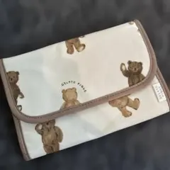 ジェラートピケくま柄母子手帳　Sサイズ