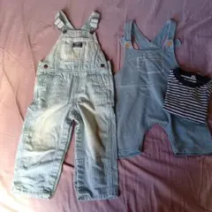 断*離様 oshkosh24m(80〜90cm)90cm、西松屋90 オーバーオ