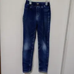 GU 裏起毛 デニムパンツ ストレッチ140センチのサムネイル