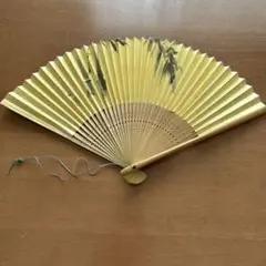 金地 和扇子 ヴィンテージ 舞扇 箱付き 松 鳥 日本舞踊 昭和レトロ