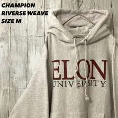 チャンピオン リバースウィーブ カレッジパーカー ELON 大学 グレー M