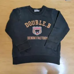 DOUBLE.B ダークグレー トレーナー　100