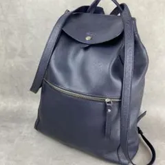 美品 LONGCHAMP ル・フローネ リュック レザー ネイビー A4可 - メルカリ