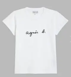 agnès b. ロゴプリント コットン 半袖Tシャツ