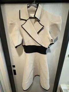 rienda ベージュ ニット ラップワンピース 半袖