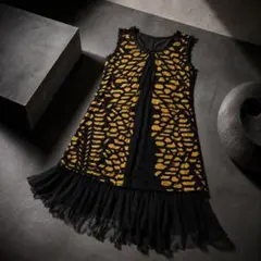 VIVIENNE TAMヴィヴィアンタム 刺繍ワンピース 獅子 カーキ ゆったり