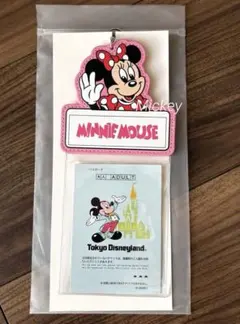 ディズニーランド　フロンティアウッドクラフト　チケットホルダー　ミニー