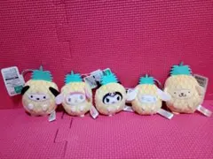 5種　サンリオキャラクターズ フルーツ着ぐるみマスコット パイン