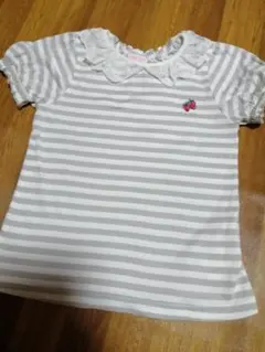メゾピアノ　ボーダー　いちご　Tシャツ　130