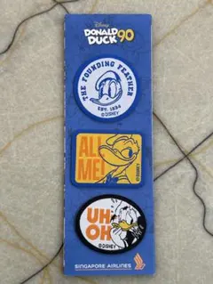 【搭乗者限定】シンガポール航空 ドナルドダック ワッペン セット 非売品