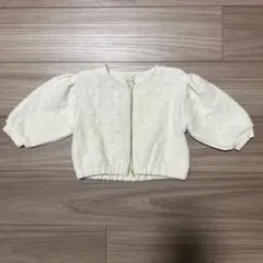 【最終値下げ】petit main ホワイト カーディガン 80