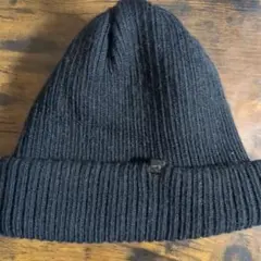 CA4LAブラックニット帽・リブ編み