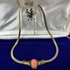 赤珊瑚風スライド式アンティークネックレス
