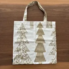 Marimekko トートバッグ クーシコッサ ホワイト ゴールド