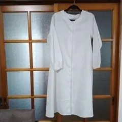 エヘカソポ　ホワイト ストライプ 　長袖シャツワンピース