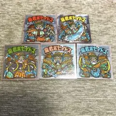 D*】様 【年代物】旧ビックリマン17弾　ヘッド　 魔君ポセイドス　5枚セット