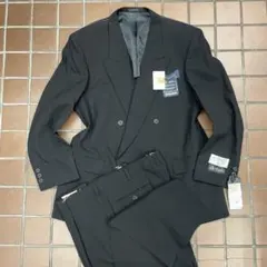 016 新品訳 ◇五大陸 ウール ダブルスーツ 無地ビジネススーツ Y6