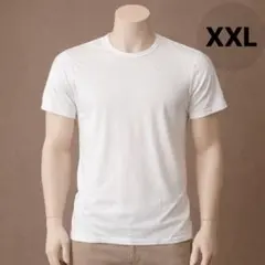 新品✨ メンズ シンプル 無地 Tシャツ 半袖 ホワイト XXL