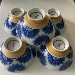 レトロなお茶碗5客セット