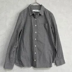 écru エクリュ ギンガムチェック長袖シャツ メルローズ MELROSE 3のサムネイル