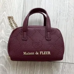 Maison de FLEUR ミニボストンバッグチャーム　ボルドー