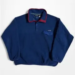 90s Patagonia USA製 96年製 シンチラ スナップT 紺