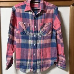 DENIM DUNGAREE チェック柄　羽織シャツ　160