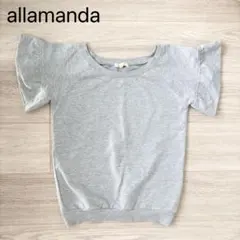 allamanda グレー フリル袖 カットソー サイズ38のサムネイル