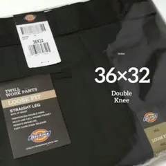 36×32〖新品・未使用〗ディッキーズ　ダブルニー　85283　BLACK