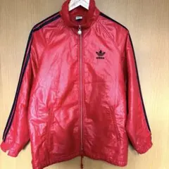 【希少】80s アディダス 西ドイツ製 デサント ナイロンジャケット 赤 S-M
